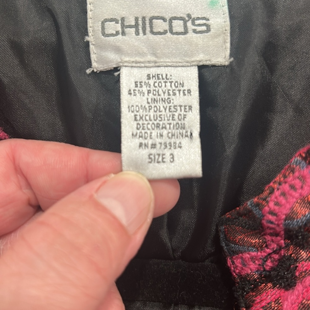 Chico's Multicolor Patterned Open Jacket - image 6